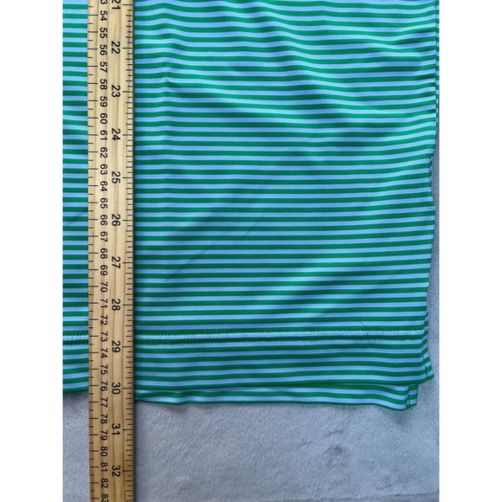 FootJoy Polo Shirt Mens XL Green Striped Performance Short Sleeve Golf Top - Picture 5 of 6